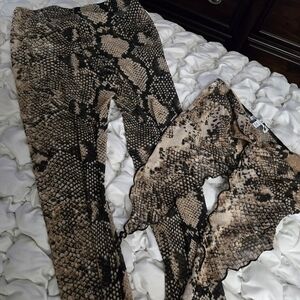 Fashion Nova Snake Print Set